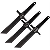 World Axe Throwing League 008 Tobi Black Fixed Blade Throwing Knives Set