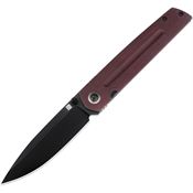 Artisan 1849PBDRC Sirius Black Linerlock Knife Red Micarta Handles