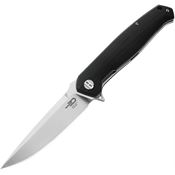 Bestech G03H Swordfish Satin Linerlock Knife Black Handles