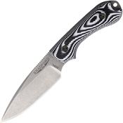 Bradford 3FE118A Guardian 3 3D Stonewash Fixed Blade Knife Black & White Handles