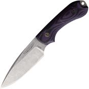 Bradford 3FE119A Guardian 3 3D Stonewash Fixed Blade Knife Purple & Black Handles