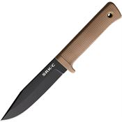 Cold Steel 49LCKDDTBK SRK Compact Carbon Fixed Blade Knife Desert Tan Handles