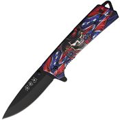 ElitEdge 10A51DF Assist Open Linerlock Knife with Skull Handles