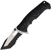 ElitEdge 10A63BS Assist Open Linerlock Knife with Black Handles