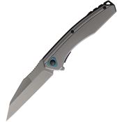 ElitEdge 10A82HGY Assist Open Linerlock Knife with Titanium tanium Gray Handles