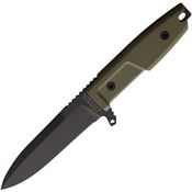 Extrema Ratio 0095BLK E.C.M. Cobra Black Fixed Blade Knife Black Handles