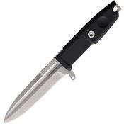 Extrema Ratio 0488SW Defender 2 Stonewash Fixed Blade Knife Black Handles