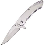 Frost 16717S Assist Open Linerlock Knife with Silver Handles