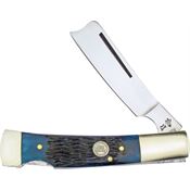 Frost 17150BLJB Razor Lockback Knife Blue Jigged Bone Handles