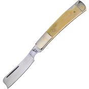 Frost 17150WSB Razor Lockback Knife White Smooth Bone Handles