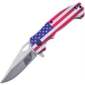 Frost FC066AM Assist Open Linerlock Knife with Flag Handles