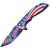 Frost FC86AM Flag Framelock Knife A/O Flag Handles