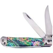 Frost OC173SAB Trapper Knife Abalone Handles