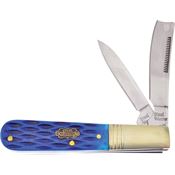 Frost SW035BLCS Barlow One Arm Razor Satin Folding Knife Blue Handles