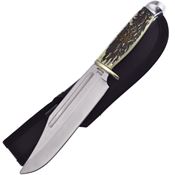 Frost SW603SBR Trapper Bowie Satin Fixed Blade Knife Imitation Handles