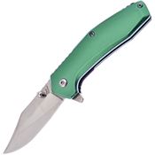 Frost SW887G Assist Open Linerlock Knife with Green Handles