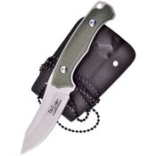 Frost TC03GG10 Stonewash Fixed Blade Knife G10 Green Handles