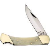 Frost TS072WSB Bear Claw Lockback Knife White Smooth Bone Handles