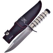 Frost TX177 Survival Satin Fixed Blade Knife Aluminum Handles