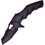Frost TX204B Assist Open Linerlock Knife with Black Handles