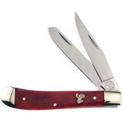 Frost WT312RSB Trapper Knife Red Bone Handles