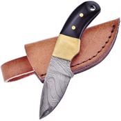 Frost WT313DBH FWT313DBH Damascus Fixed Blade Knife Buffalo Horn Handles