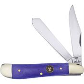 Frost WT951PSB Dog Leg Trapper Knife Purple Handles