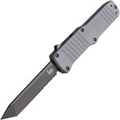 Heckler & Koch 54002 Auto Hadron Out-The-Front Serrated Black Knife Gray Handles