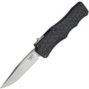 Hogue 34050 Auto Exploit Out-The-Front Tumbled Clip Point Knife Black Handles