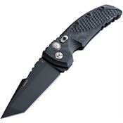 Hogue 34129 Auto EX-A01 Black Tanto Button Lock Knife Black G10 Handles