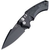 Hogue 34539 Auto EX-A05 Black Button Lock Knife Black Handles