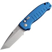 Hogue 64123 Auto Ballista Tanto Button Lock Knife Blue Handles