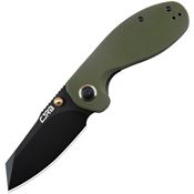 CJRB 1918LBGN Maileah Black Linerlock Knife Green Handles