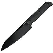 CJRB 1921BBBK Silax Black Fixed Blade Knife Black Handles