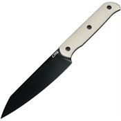 CJRB 1921BBDE Silax Black Fixed Blade Knife Desert Tan Handles