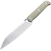 CJRB 1921BDE Silax Satin Fixed Blade Knife Desert Tan Handles