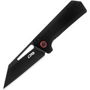 CJRB 1924BBK Ruffian Black Linerlock Knife Black Handles