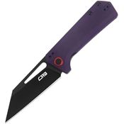 CJRB 1924BVT Ruffian Black Linerlock Knife Purple Handles