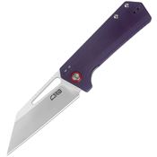 CJRB 1924VT Ruffian Linerlock Knife Purple Handles