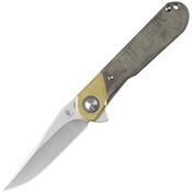 Kizer 3614C1 Comet Linerlock Knife Green Handles