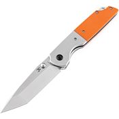 Kansept 1005T3 Warrior Tanto Linerlock Knife Orange G10 Handles