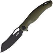 Kubey 239F Linerlock Knife OD Green Handles