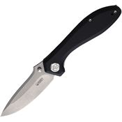 Kubey 314F Ruckus Linerlock Knife Black Handles