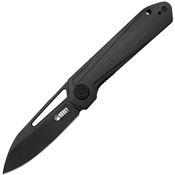 Kubey 321H Royal Black Linerlock Knife Black Handles