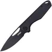 Kubey 324E Doris Black Linerlock Knife Black Handles