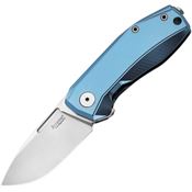 LionSTEEL NA01BL NANO Framelock Knife Blue Titanium Handles