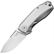 LionSTEEL NA01GY NANO Framelock Knife Grey Titanium Handles