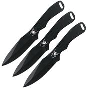 Perfect Point 4501 Throwing Black Fixed Blade Knife Set