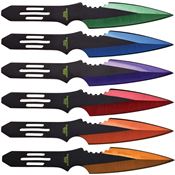 Perfect Point 4509 Throwing Fixed Blade Knife Set Black Handles