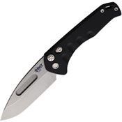 Medford 206STD42AB Auto Swift Tumbled Button Lock Knife Black Handles